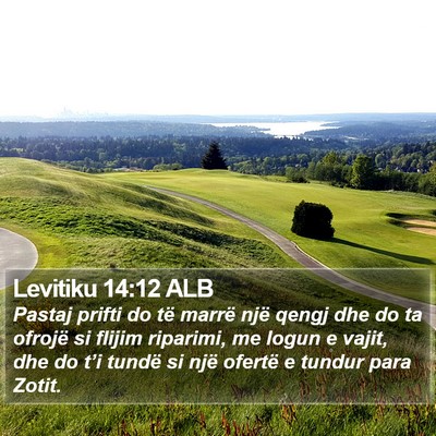 Levitiku 14:12 ALB Bible Verse Image