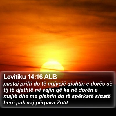 Levitiku 14:16 ALB Bible Verse Image