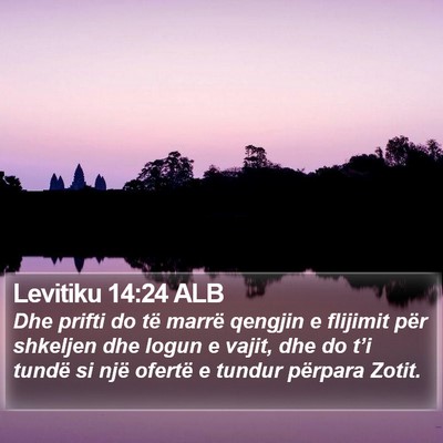 Levitiku 14:24 ALB Bible Verse Image