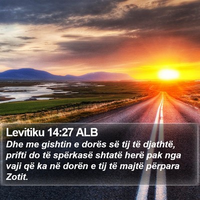 Levitiku 14:27 ALB Bible Verse Image