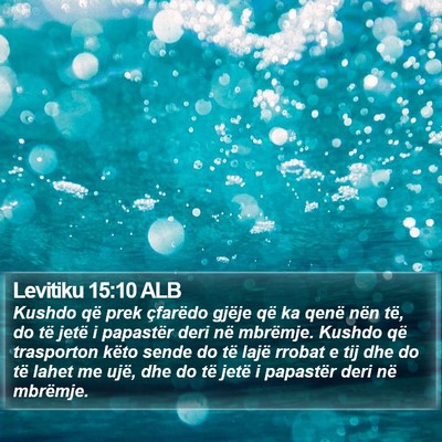 Levitiku 15:10 ALB Bible Verse Image