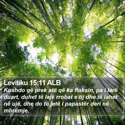 Levitiku 15:11 ALB Bible Verse Image