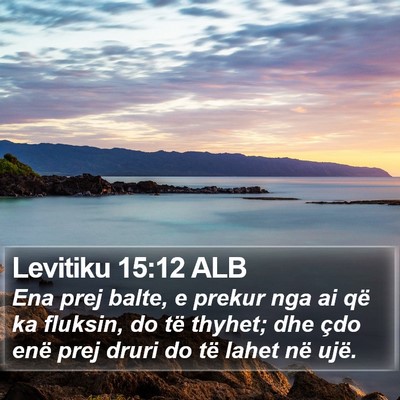 Levitiku 15:12 ALB Bible Verse Image