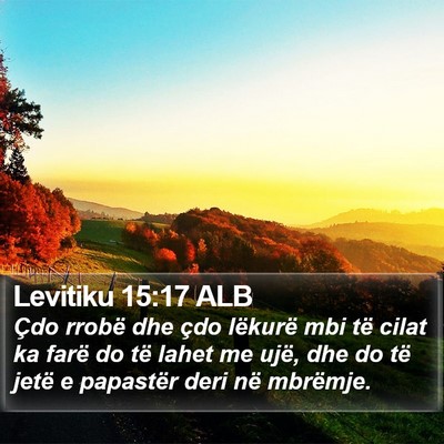 Levitiku 15:17 ALB Bible Verse Image