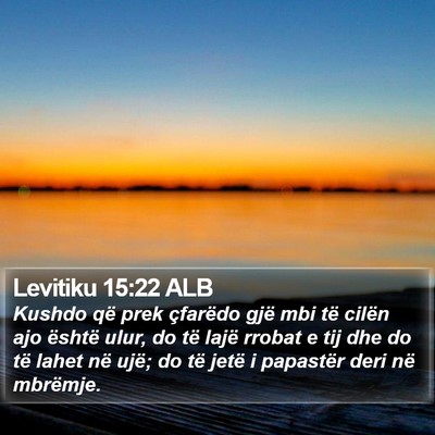 Levitiku 15:22 ALB Bible Verse Image