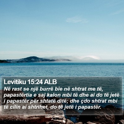 Levitiku 15:24 ALB Bible Verse Image