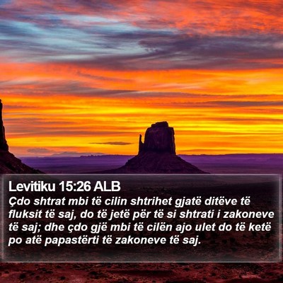 Levitiku 15:26 ALB Bible Verse Image