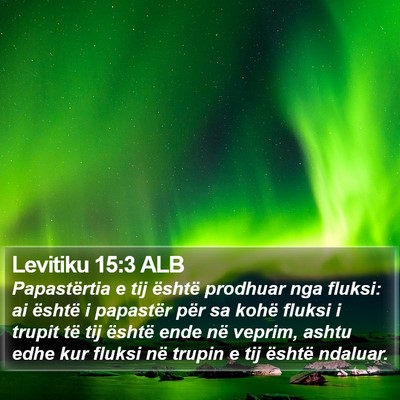 Levitiku 15:3 ALB Bible Verse Image