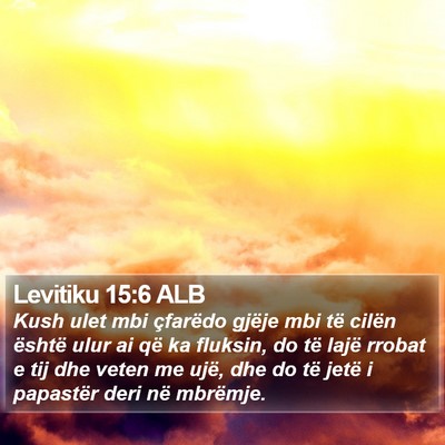 Levitiku 15:6 ALB Bible Verse Image