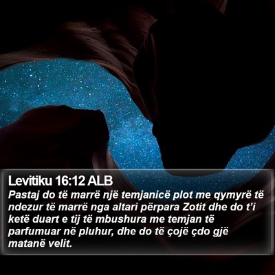 Levitiku 16:12 ALB Bible Verse Image