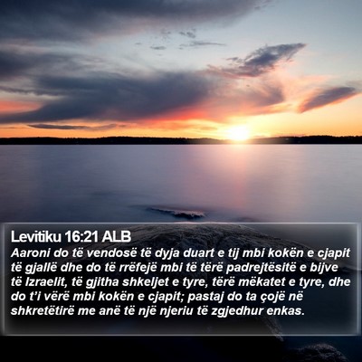 Levitiku 16:21 ALB Bible Verse Image