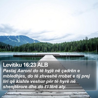 Levitiku 16:23 ALB Bible Verse Image