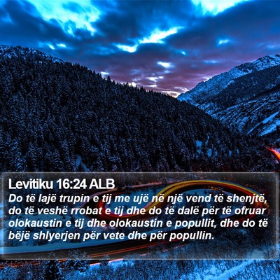 Levitiku 16:24 ALB Bible Verse Image