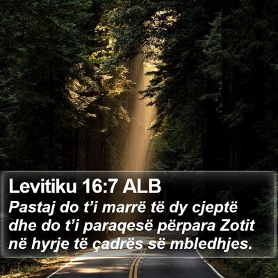 Levitiku 16:7 ALB Bible Verse Image