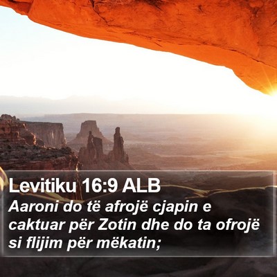 Levitiku 16:9 ALB Bible Verse Image