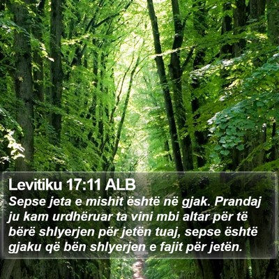Levitiku 17:11 ALB Bible Verse Image