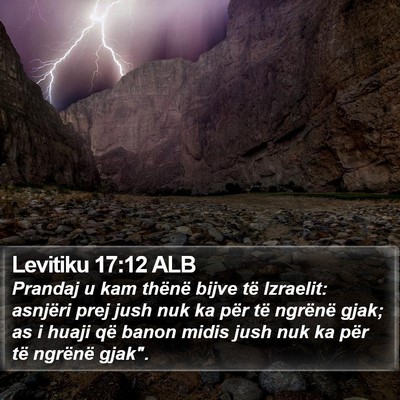 Levitiku 17:12 ALB Bible Verse Image