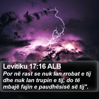 Levitiku 17:16 ALB Bible Verse Image