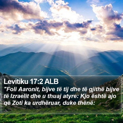 Levitiku 17:2 ALB Bible Verse Image