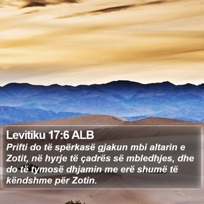 Levitiku 17:6 ALB Bible Verse Image