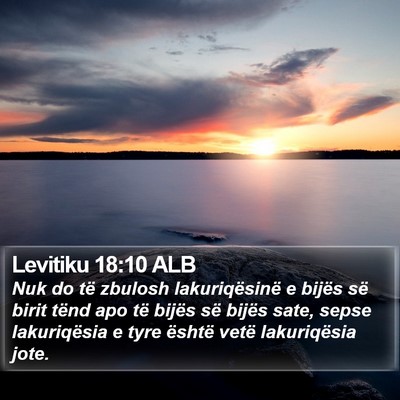 Levitiku 18:10 ALB Bible Verse Image