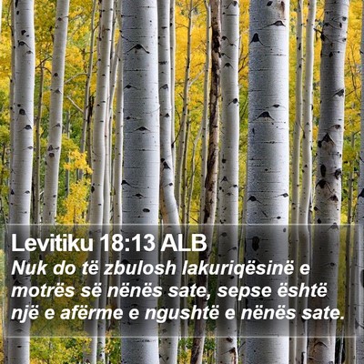 Levitiku 18:13 ALB Bible Verse Image