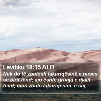 Levitiku 18:15 ALB Bible Verse Image