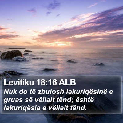 Levitiku 18:16 ALB Bible Verse Image