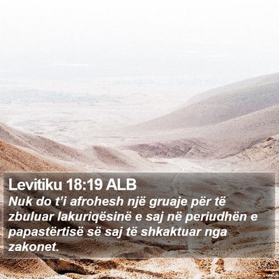 Levitiku 18:19 ALB Bible Verse Image