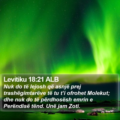 Levitiku 18:21 ALB Bible Verse Image