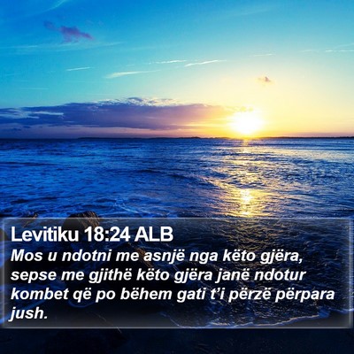 Levitiku 18:24 ALB Bible Verse Image