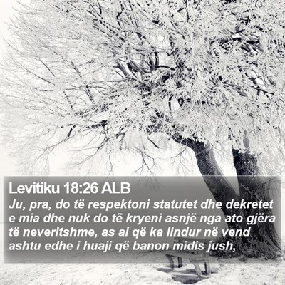 Levitiku 18:26 ALB Bible Verse Image