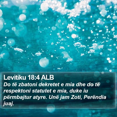 Levitiku 18:4 ALB Bible Verse Image