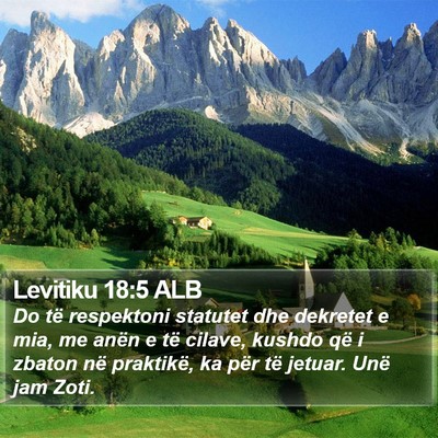 Levitiku 18:5 ALB Bible Verse Image