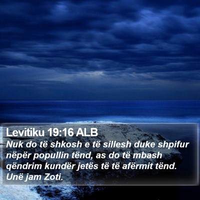Levitiku 19:16 ALB Bible Verse Image