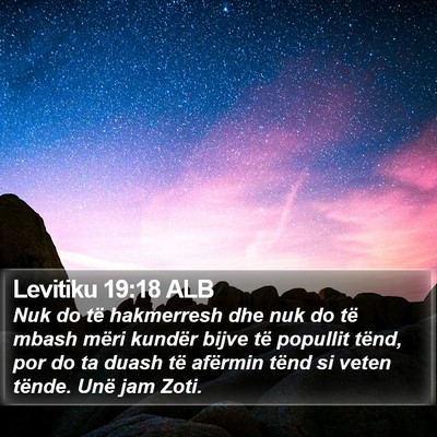 Levitiku 19:18 ALB Bible Verse Image