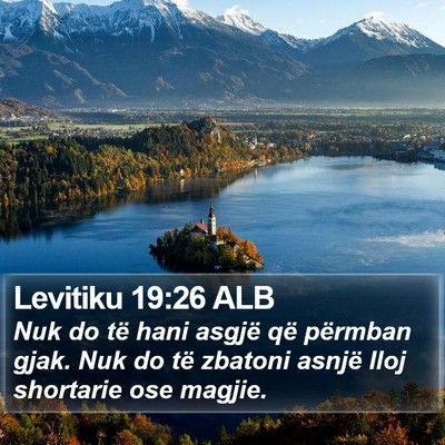 Levitiku 19:26 ALB Bible Verse Image