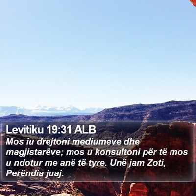 Levitiku 19:31 ALB Bible Verse Image