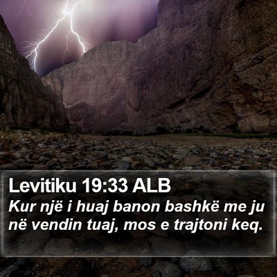 Levitiku 19:33 ALB Bible Verse Image