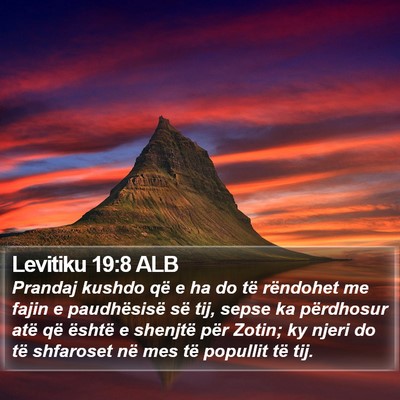 Levitiku 19:8 ALB Bible Verse Image