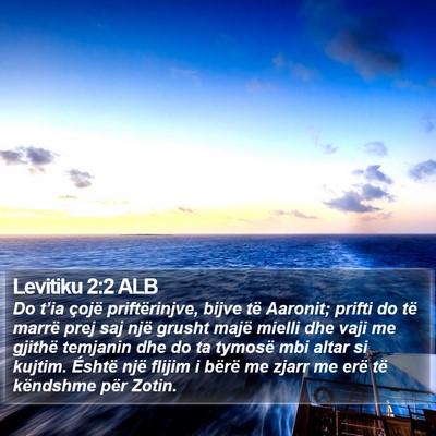 Levitiku 2:2 ALB Bible Verse Image