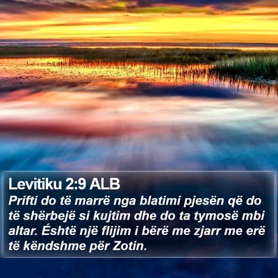 Levitiku 2:9 ALB Bible Verse Image