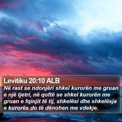 Levitiku 20:10 ALB Bible Verse Image