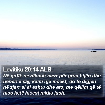 Levitiku 20:14 ALB Bible Verse Image