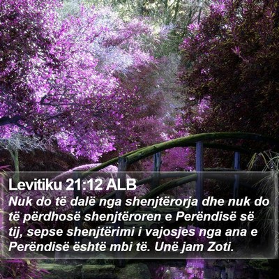 Levitiku 21:12 ALB Bible Verse Image