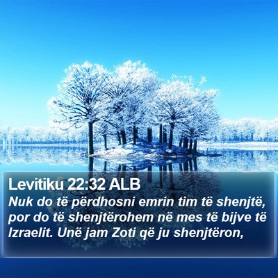 Levitiku 22:32 ALB Bible Verse Image