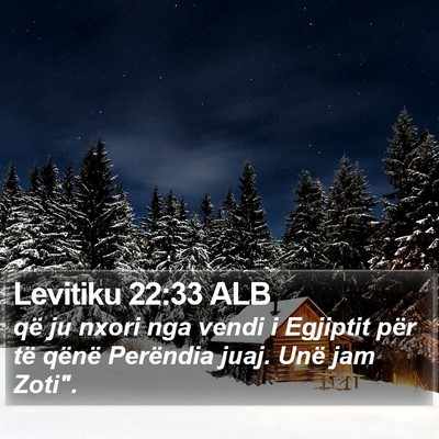 Levitiku 22:33 ALB Bible Verse Image