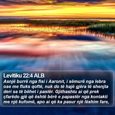Levitiku 22:4 ALB Bible Verse Image