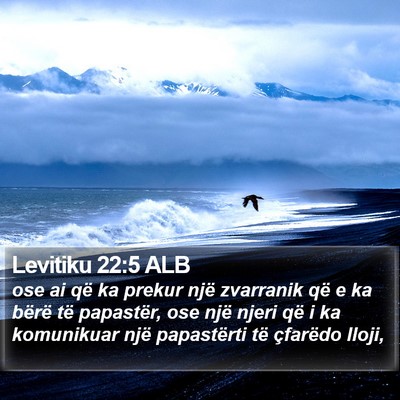 Levitiku 22:5 ALB Bible Verse Image