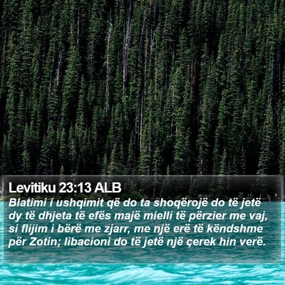 Levitiku 23:13 ALB Bible Verse Image